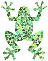 Mosaic Frog Sticker