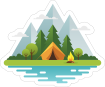 Moutain Camping Sticker