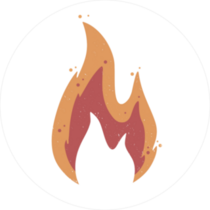 Muted Color Flame Sticker