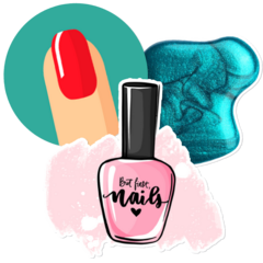 Nail Polish and Salon Sticker