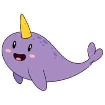 Narwhal Doodle Sticker