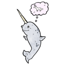 Narwhal Dreaming Of A Unicorn Sticker