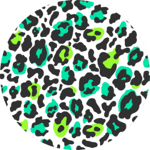 Neon Green Cheetah Print Sticker