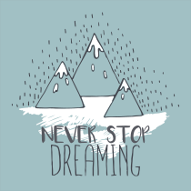 Never Stop Dreaming Square Sticker