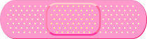 Oblong Pink Band Aid Bandage Sticker