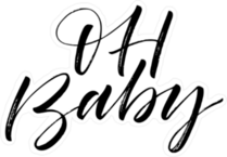 Oh Baby Calligraphy Sticker