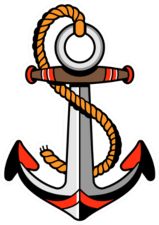 Old Traditional Anchor Sticker