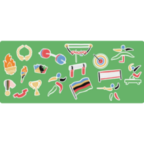 Olympic Game Sports Sticker Sheet