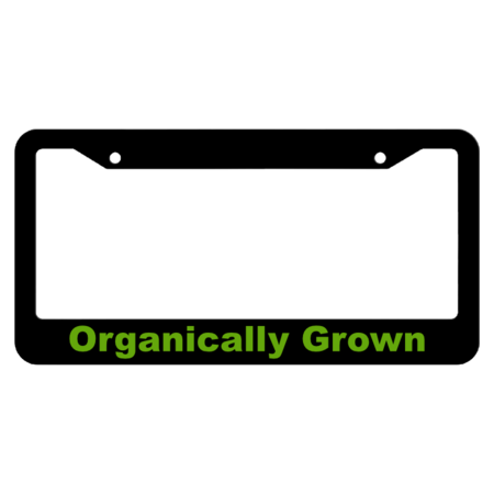 Organically Grown License Plate Frame