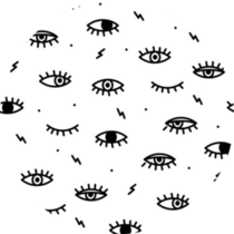 Pattern Of Psychedelic Eyes Sticker