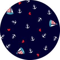 Pattern With Anchors And Sailboat Sticker