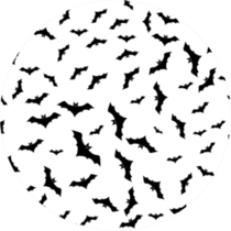 Pattern With Soaring Bats On A White Background Sticker