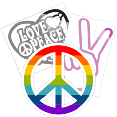 Peace Sign Stickers and Decals