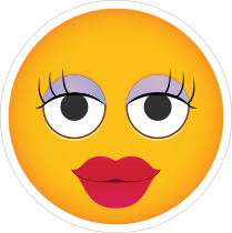 Phone Emoji Sticker Big Lashes