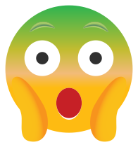 Phone Emoji Sticker Surprised Green In the Face