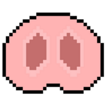 Pig Nose Pixel Art Sticker