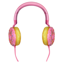 Pink Donut Headphones Sticker