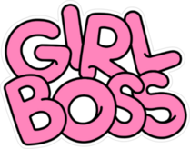 Pink Girl Boss Sticker