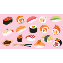 Pink Sushi Sticker Sheet