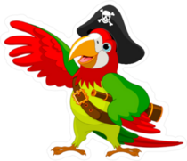 Pirate Parrot Sticker