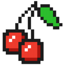 Pixel Art Cherry Icon Game Fruit