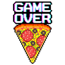 Pixel Art Game Over Pizza Sticker