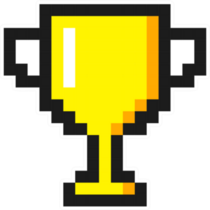 Pixel Art Golden Trophy Sticker