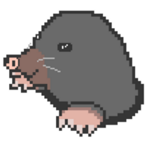 Pixel Art Mole Sticker