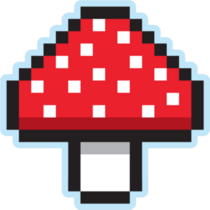 Pixel Art Mushroom Sticker