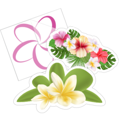 Plumeria Flower Stickers