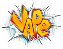 Pop Art Comic Vape Word Sticker