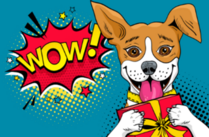 Pop Art Style Wow Dog Sticker