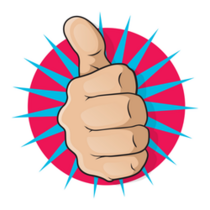 Pop Art Thumbs Up Sticker