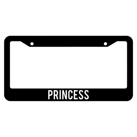 Princess with Crown License Plate Frame