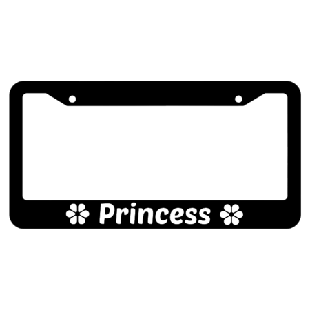 Princess with Flowers License Plate Frame