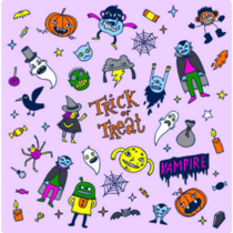 Purple Halloween Sticker Sheet