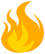 Raging Fire Sticker