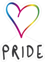 Rainbow Pride Heart Sticker