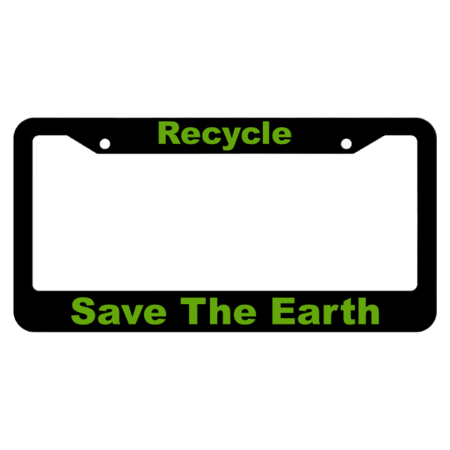 Recycle, Save the Earth License Plate Frame