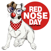 Red Nose Day Poster Dog Sticker