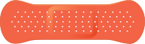 Red Orange Band Aid Bandage Sticker