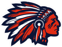 Red White and Blue Chiefs Mascot Sticker