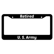 Retired United States Army License Plate Frame