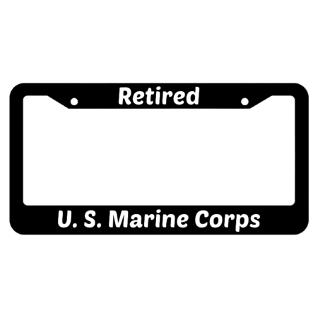 Retired United States Marine Corps License Plate Frame