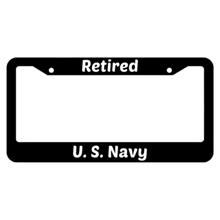 Retired United States Navy License Plate Frame