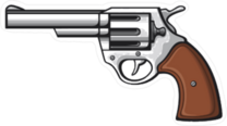 Revolver Handgun Sticker