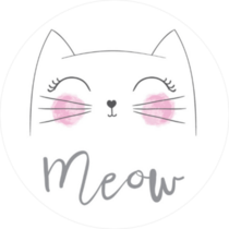 Rosy Cheeks Meow Cat Sticker