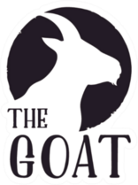 Rustic Goat Head Silhouette Text Sticker