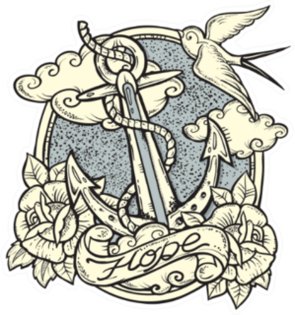 Sailor Tattoo-art Design Anchor Sticker