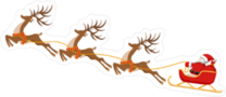 Santa and Reindeer Sticker